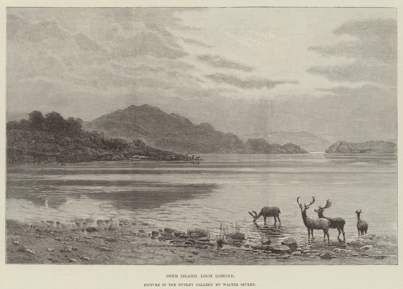 Deer Island, Loch Lomond, billede i Dudley Gallery af Walter Severn