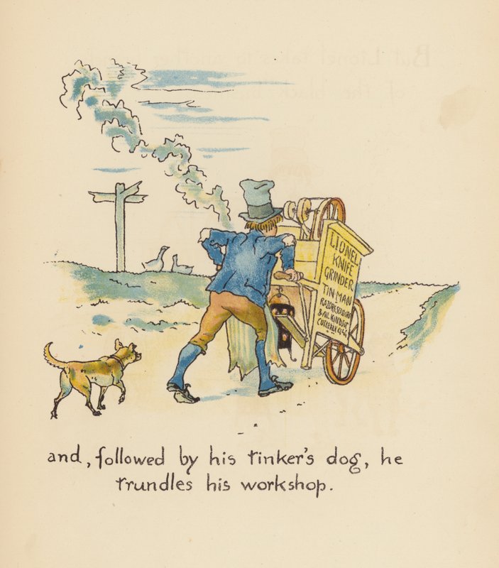 Illustration til Legends for Lionel af Walter Crane (farvelitografi) af Walter (after) Crane