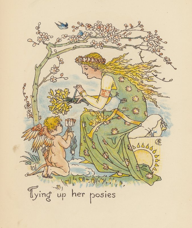 Illustration til Legends for Lionel af Walter Crane (farvelitografi) af Walter (after) Crane