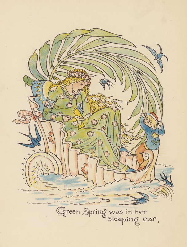 Illustration til Legends for Lionel af Walter Crane (farvelitografi) af Walter (after) Crane