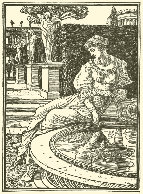Prinsesse Fiorimonde (gravering) af Walter (after) Crane
