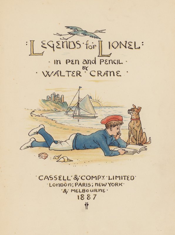Titelsideillustration til Legends for Lionel af Walter Crane (farvelitografi) af Walter (after) Crane