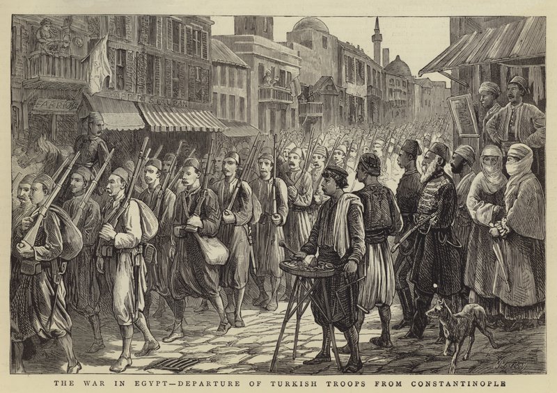Krigen i Egypten, tyrkiske troppers afgang fra Konstantinopel af Walter Charles Horsley