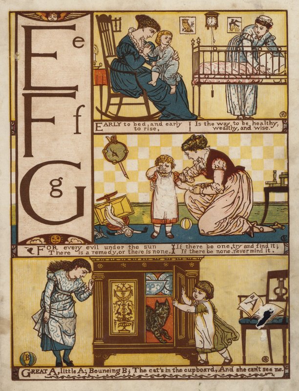 Alfabet (farve litho) af Walter Crane