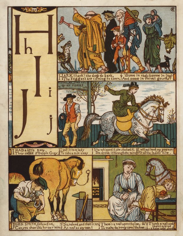 Alfabet (farve litho) af Walter Crane