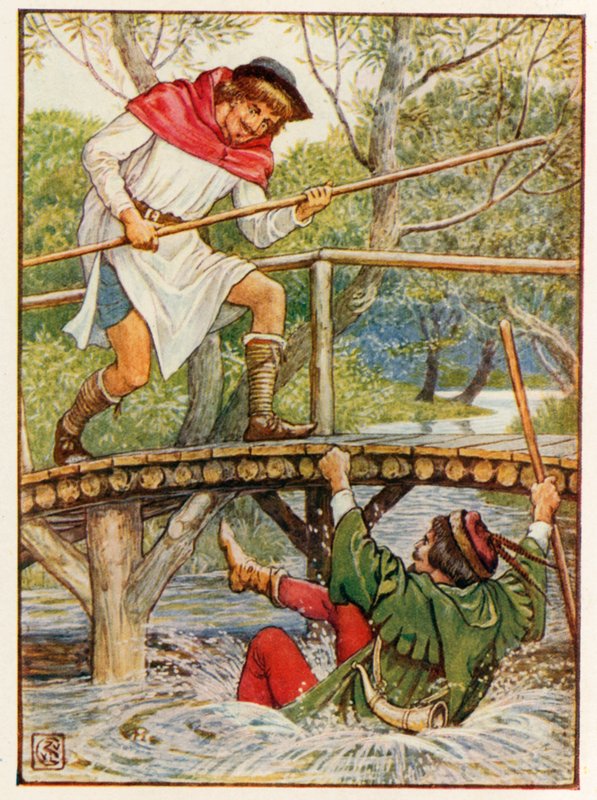 Robin Hood og Lille John af Walter Crane