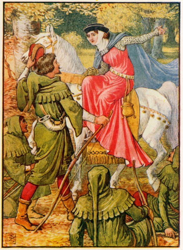 Robin Hood og fruen af Walter Crane