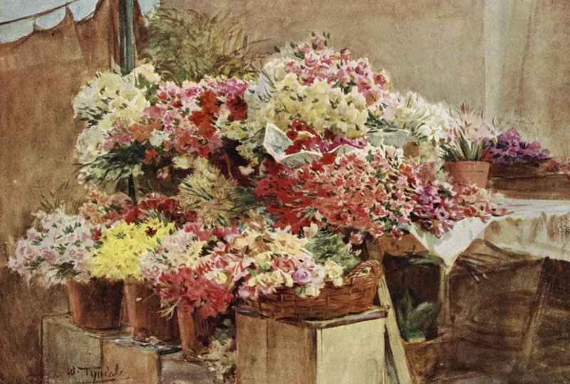 Blomsterbod, Mentone Marked af Walter Frederick Roofe Tyndale