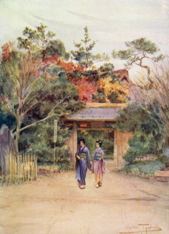 Porten til Shakwe Gardens nær Tokio af Walter Frederick Roofe Tyndale