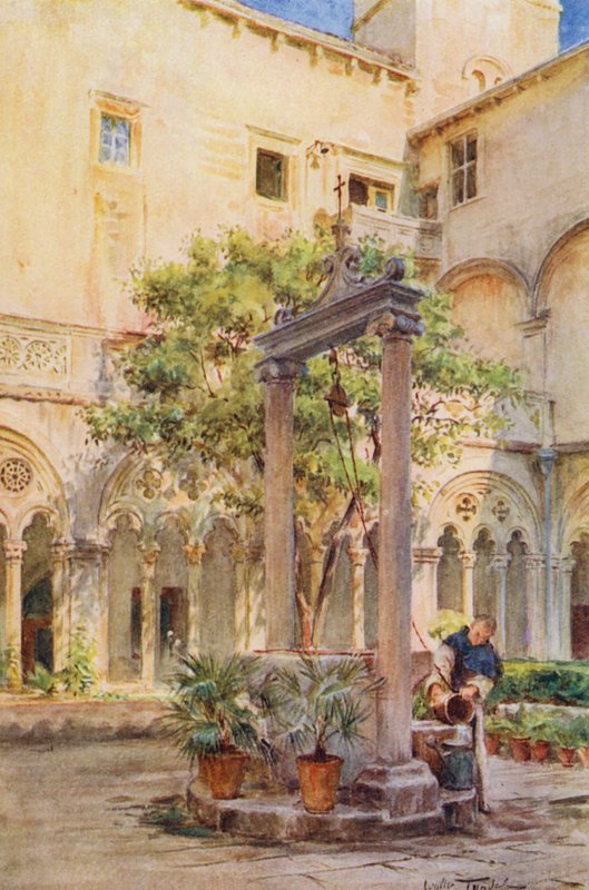 Klosteret i San Domenico, Ragusa (farvelitografi) af Walter Frederick Roofe Tyndale