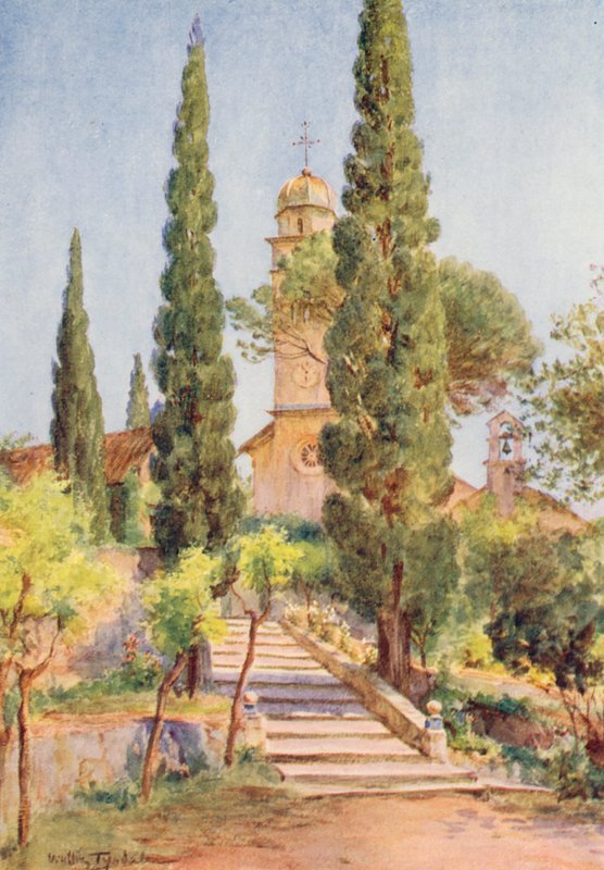 Klosteret i Savina (farvelitografi) af Walter Frederick Roofe Tyndale