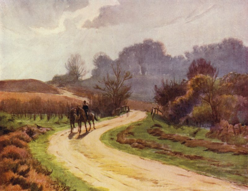 The New Forest: Beaulieu, Lyndhurst (farve litho) af Walter Frederick Roofe Tyndale