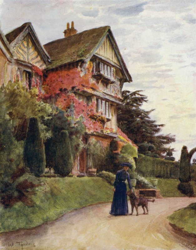 The New Forest: Littlecroft, Lyndhurst (farve litho) af Walter Frederick Roofe Tyndale