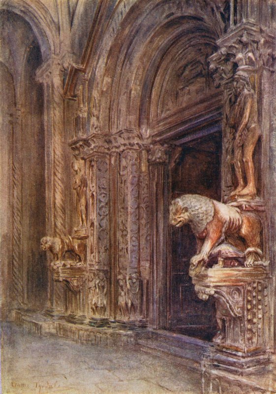 Forhallen til domkirken i Trau (farvelitografi) af Walter Frederick Roofe Tyndale