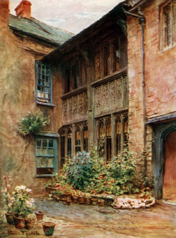 The Yard of the Luttrell Arms, Dunsterdani af Walter Frederick Roofe Tyndale