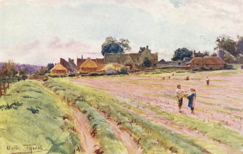 Wessex: En gård i Wessex (farvelitografi) af Walter Frederick Roofe Tyndale