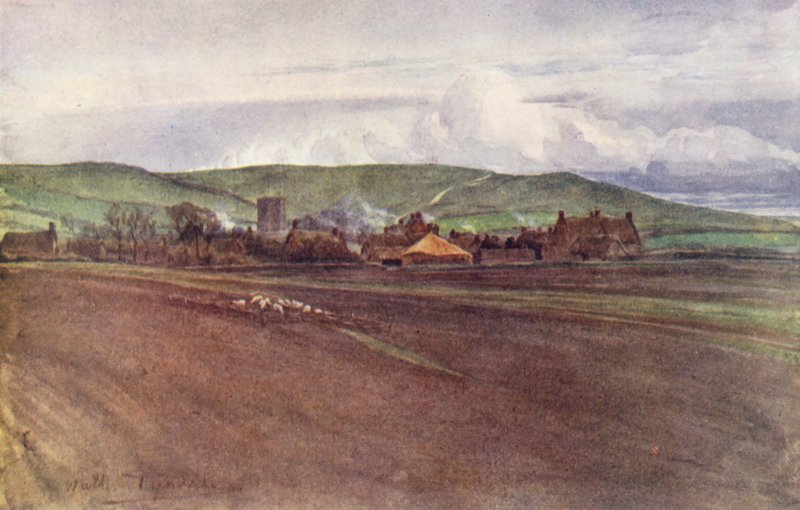 Wessex: Burton Bradstock, Dorset (farvelitografi) af Walter Frederick Roofe Tyndale