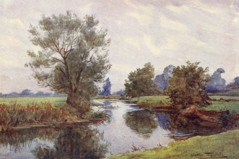 Wessex: On the Stour (farvelitografi) af Walter Frederick Roofe Tyndale