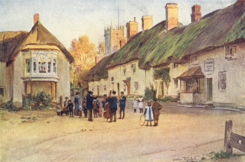 Wessex: Puddletown (farvelitografi) af Walter Frederick Roofe Tyndale