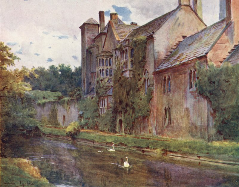 Wessex: Slottet, Wells (farvelitografi) af Walter Frederick Roofe Tyndale