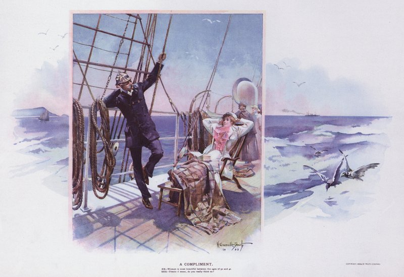 Et kompliment (farve litho) af Walter Granville Smith