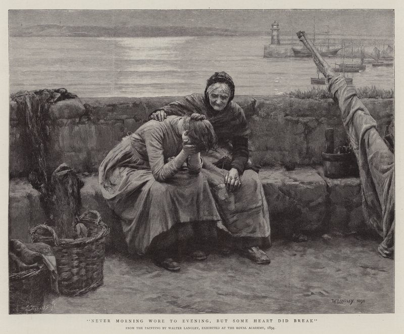 Aldrig Morgen gik til Aften, men noget Hjerte knuste af Walter Langley