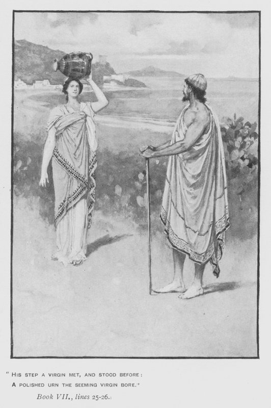 Illustration til pavens Odyssey of Homer (litho) af Walter Paget
