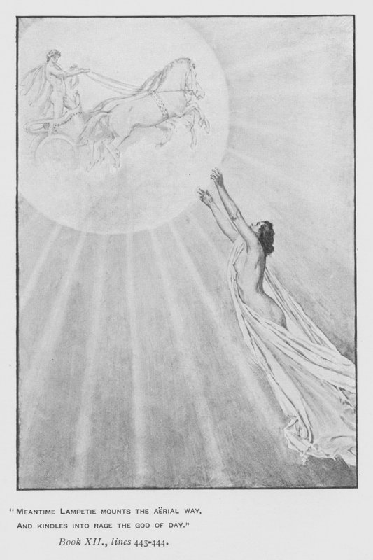 Illustration til pavens Odyssey of Homer (litho) af Walter Paget