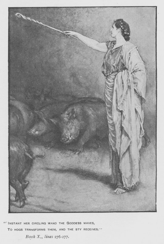 Illustration til pavens Odyssey of Homer (litho) af Walter Paget