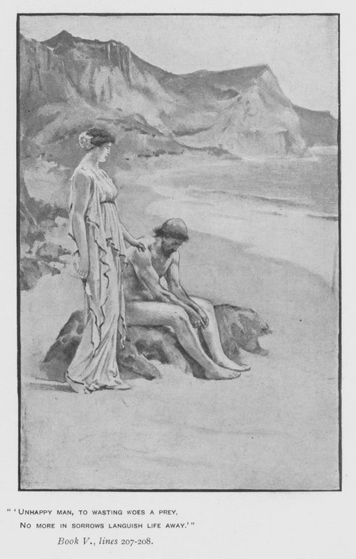 Illustration til pavens Odyssey of Homer (litho) af Walter Paget