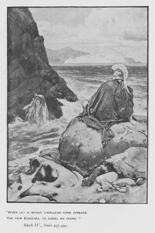 Illustration til pavens Odyssey of Homer (litho) af Walter Paget