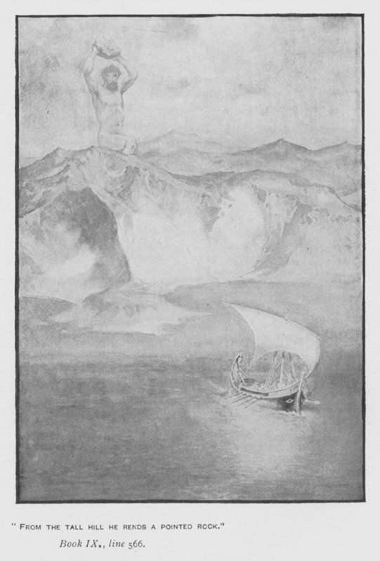 Illustration til pavens Odyssey of Homer (litho) af Walter Paget