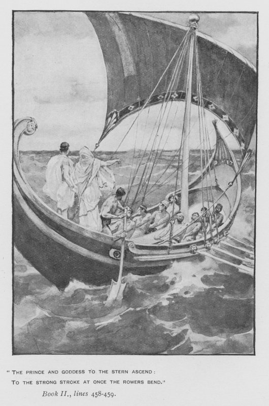 Illustration til pavens Odyssey of Homer (litho) af Walter Paget