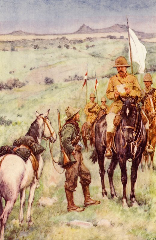 Lord Kitchener og general Cronjes budbringer, Paardeberg af Walter Paget