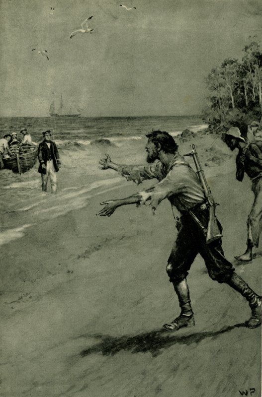 Slutningen på Edward John Eyres rejse af Walter Paget