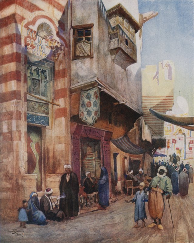 En gadescene i Kairo af Walter Spencer Stanhope Tyrwhitt