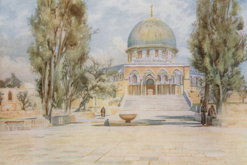 Klippedom fra El Aksa-moskeen, Jerusalem af Walter Spencer Stanhope Tyrwhitt