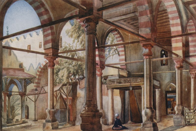 Interiør af Shakhoun-moskeen, Cairo af Walter Spencer Stanhope Tyrwhitt