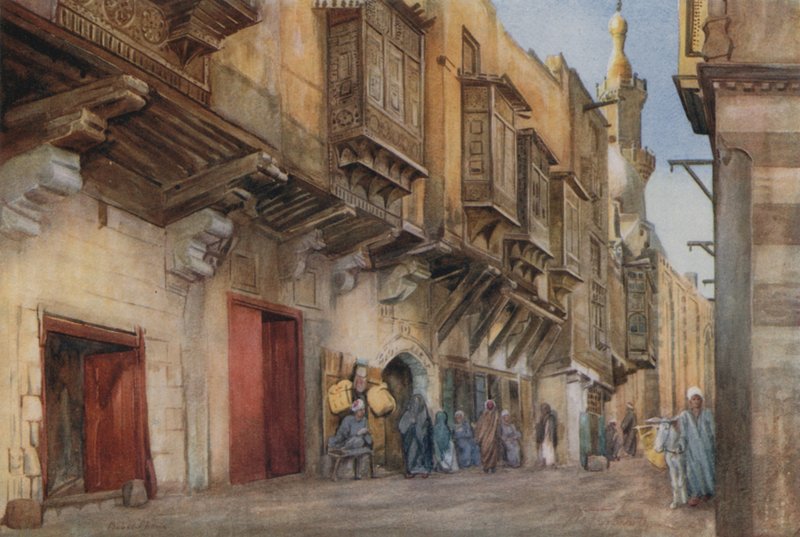 Gadescene, Bab-el-Sharia, Kairo af Walter Spencer Stanhope Tyrwhitt