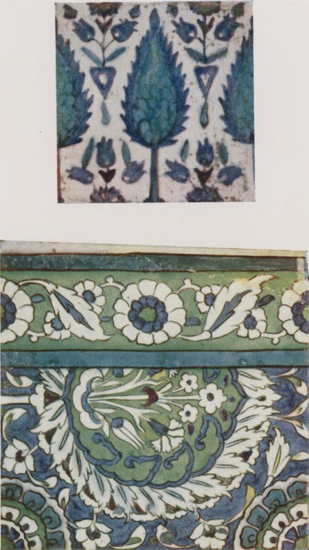 Syrisk flise, fra det XVIII. århundrede, fra en Damaskus-moske, Syrisk Tegl, XVI. eller XVII. århundrede, fra en Damaskus-moske af Walter Spencer Stanhope Tyrwhitt