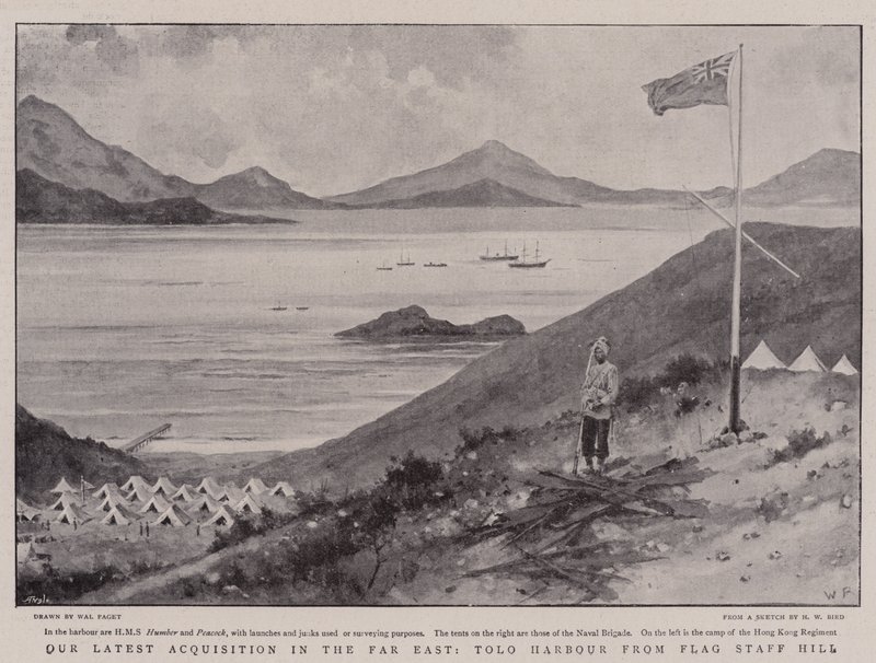 Vores seneste erhvervelse i Fjernøsten, Tolo Harbor fra Flag Staff Hill af Walter Stanley Paget