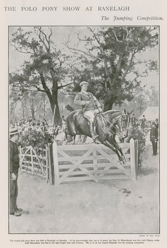 Polo pony showet på Ranelagh, springkonkurrencen af Walter Stanley Paget