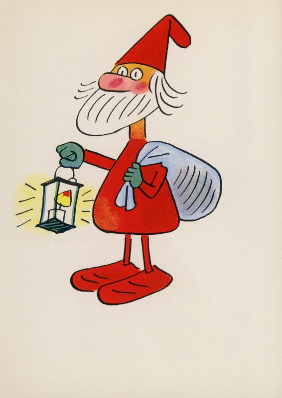 Figurer fra børnebøger: En af de syv dværge (farvelitografi) af Walter Trier