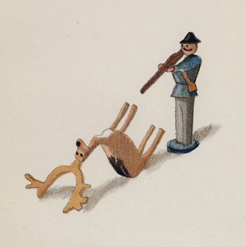 Gammelt legetøj malet af Walter Trier (farvelitografi) af Walter Trier