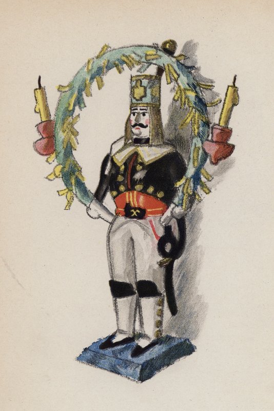 Gammelt legetøj malet af Walter Trier (farvelitografi) af Walter Trier
