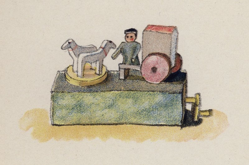 Gammelt legetøj malet af Walter Trier (farvelitografi) af Walter Trier