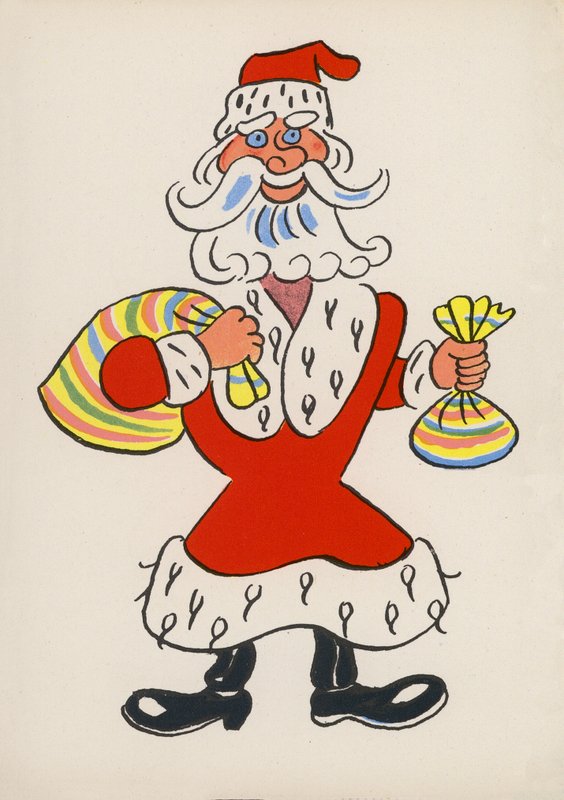 En af Walter Triers Crazy People (farvelitografi) af Walter Trier