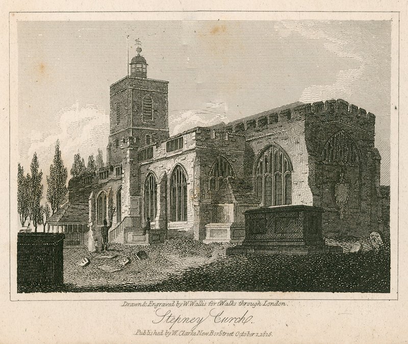 Stepney Church, London af Walter Wallis
