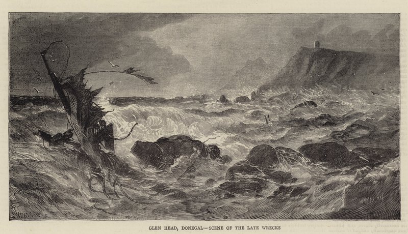 Glen Head, Donegal, Scene of the Late Wrecks af Walter William May