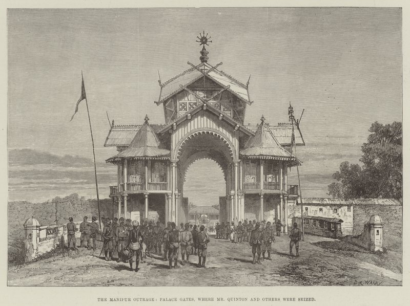 The Manipur Outrage, Palace Gates, hvor Quinton og andre blev taget til fange af Warry